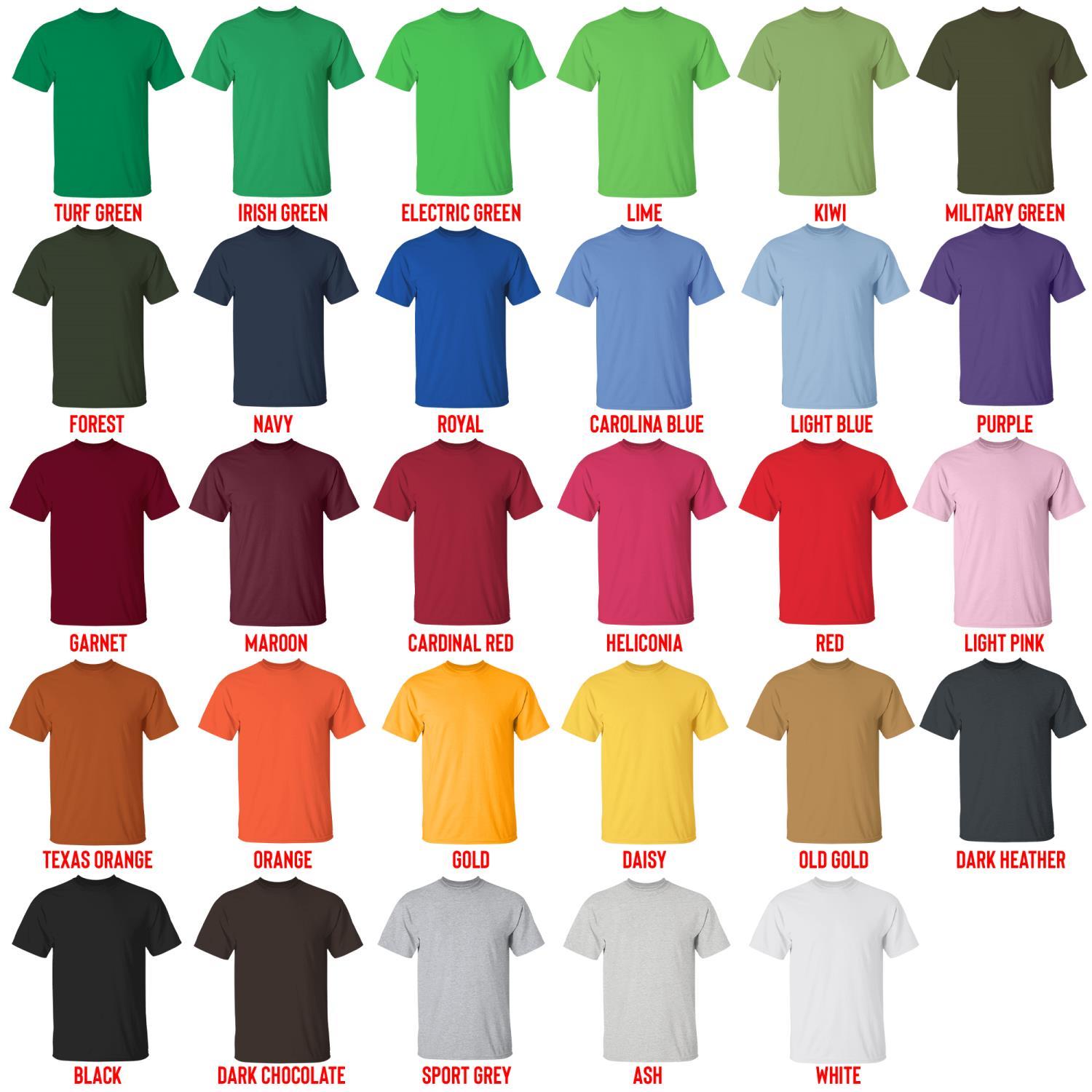t shirt color chart - Jessii Vee Store